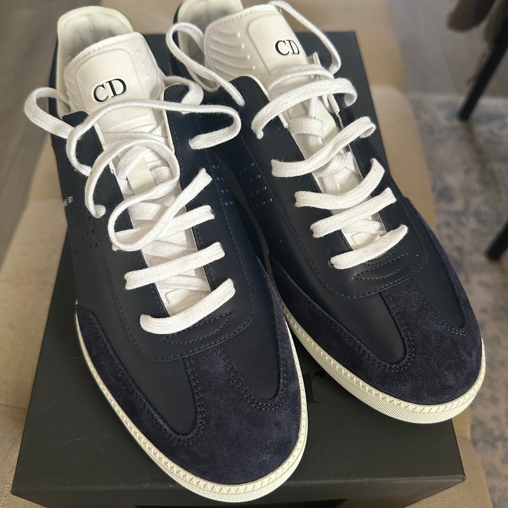 Dior Men's Black and White Sneakers